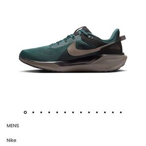 Nike Men's Teal and Black Running Shoes
